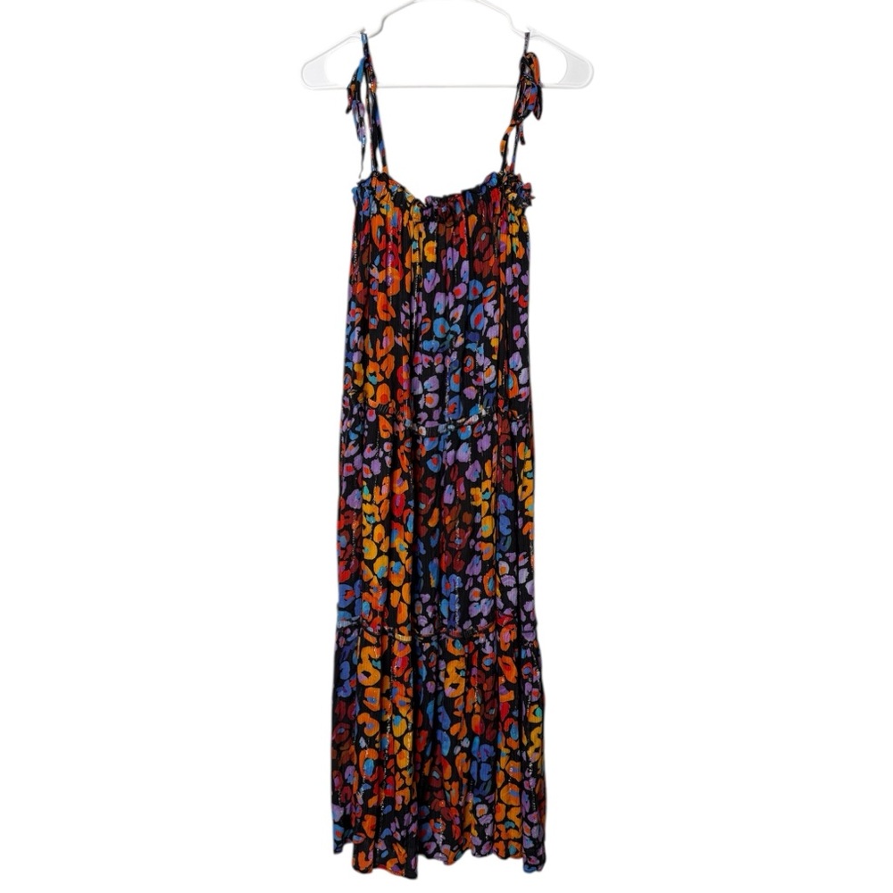 Anna & Ava Multicolor Strappy Tiered Midi Dress OS